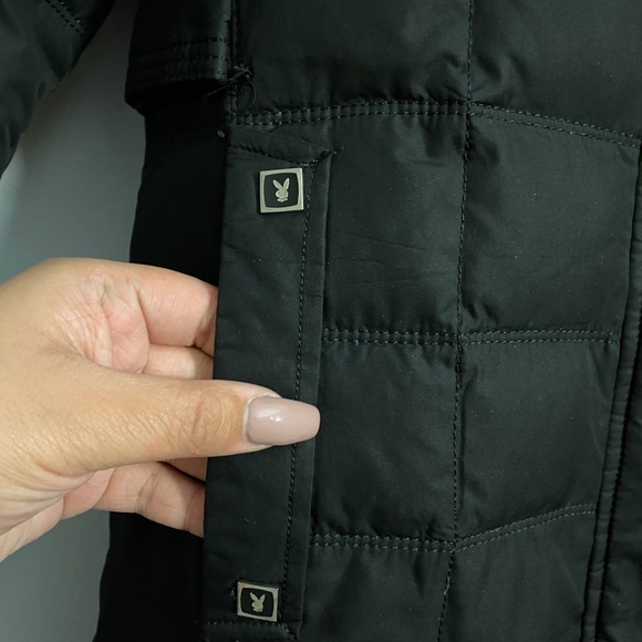 Vintage RARE Playboy Trench Parka Puffer Coat - Picture 4 of 11